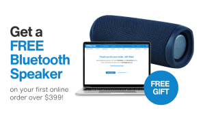 FREE Bluetooth Speaker On Your First Web Order Over $399