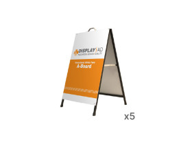 dafrabb - display|ad colorbond white face a-board with black frame 600mm x 900mm (5) bundle, 5 x dafrabb6x9, bundle deals